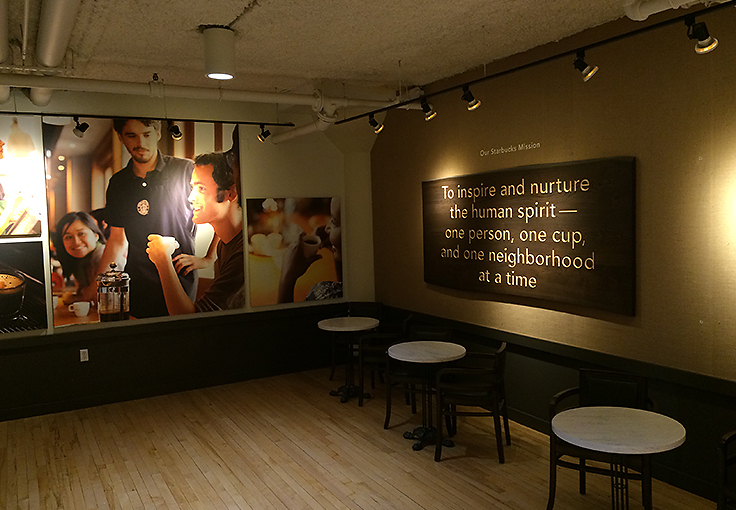 In-House brand presentation at Starbucks Corporate Facilities in SODO Seattle