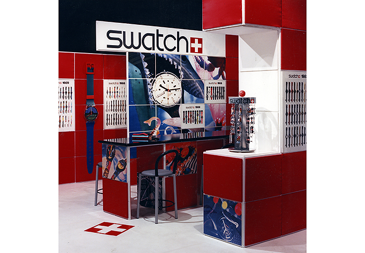 Trade show exhibit for Swatch Watch USA